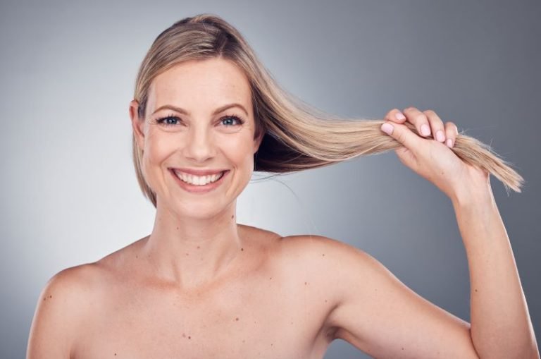 hair care health and portrait of a woman