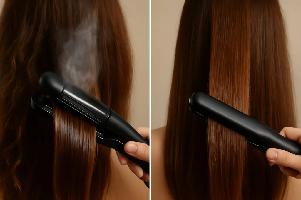 découvrez quel est le plus efficace entre le lisseur vapeur et le lissage classique, et comprenez leur impact sur la santé de vos cheveux pour un choix éclairé.